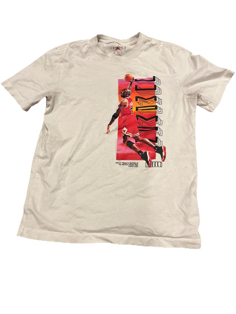 Nike Air Jordan 11 Retro Legacy Photo White T-Shirt Bred Concord White Sz M