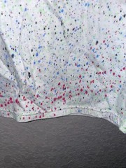 90s Vintage Jerzees Combed Cotton White Speckled Multicolor Splatter Shirt VTG b
