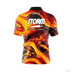 Storm Melting Volcano Quick Zip Bowling Jersey S-5XL Best Gifts Bowling