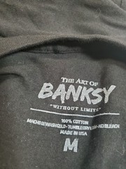 Art of Banksy Laugh Now Monkey T-shirt Size Medium M Black Tee