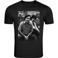 Pablo Escobar with his cousin Plata o Plomo Columbian Drug T-shirt Narcos S-5XL