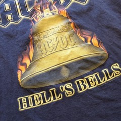 Vintage AC/DC All Sport Shirt Mens Large Black Hell’s Bells 2001 Tee T-Shirt