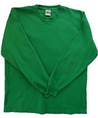 John Son Long Sleeve Thermal Shirt Green Waffle Knit Heavyweight Mens 2XL Cotton