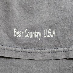 Gildan Vintage Wolf Howling Graphic T-Shirt Men 2XL Navy Blue Bear Country USA *