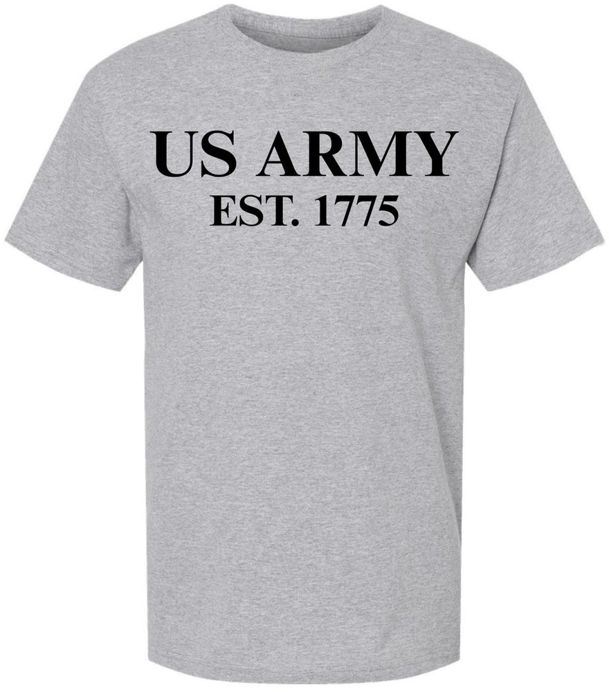 US Army Est. 1775 Printed T-Shirt USA Military Veteran Tee American Shirt