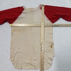 True Vintage 50s 60s Hanes Sport Two Tone 3/4 Sleeve Raglan T Shirt Mens Medium