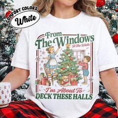 From The Windows To The Walls Comfort Colors, Retro Christmas, Womens Holiday