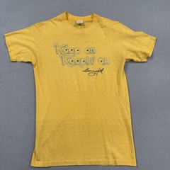 Vintage Stedman Shirt Mens Medium Yellow Keep On Keepin On Sammy Hall Tee