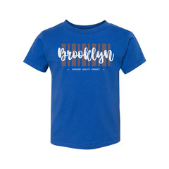 Brooklyn Graphic Tee With Vertical Stripes Unisex Urban T Shirt For Everyday Wea