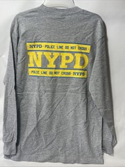 NYPD Long Sleeve T Shirt Men’s XL , Gray With Logo NWOT