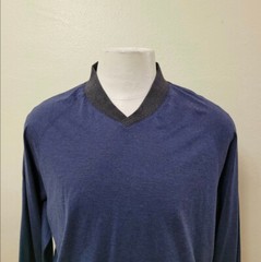 Murano Luxury Soft Touch Slim Fit Men’s Size XL Solid Blue Cotton T-Shirt