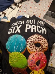 Check Out My Six Pack Donut Novelty Men’s T-Shirt Funny Workout Donuts Gym Tee