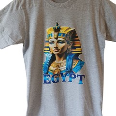 Egypt queen Cleopatra men’s gray short-sleeve graphic t-shirt size S