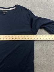 Banana Republic Long Sleeve T-Shirt Men M Tall Blue Luxury Touch Cotton Preppy