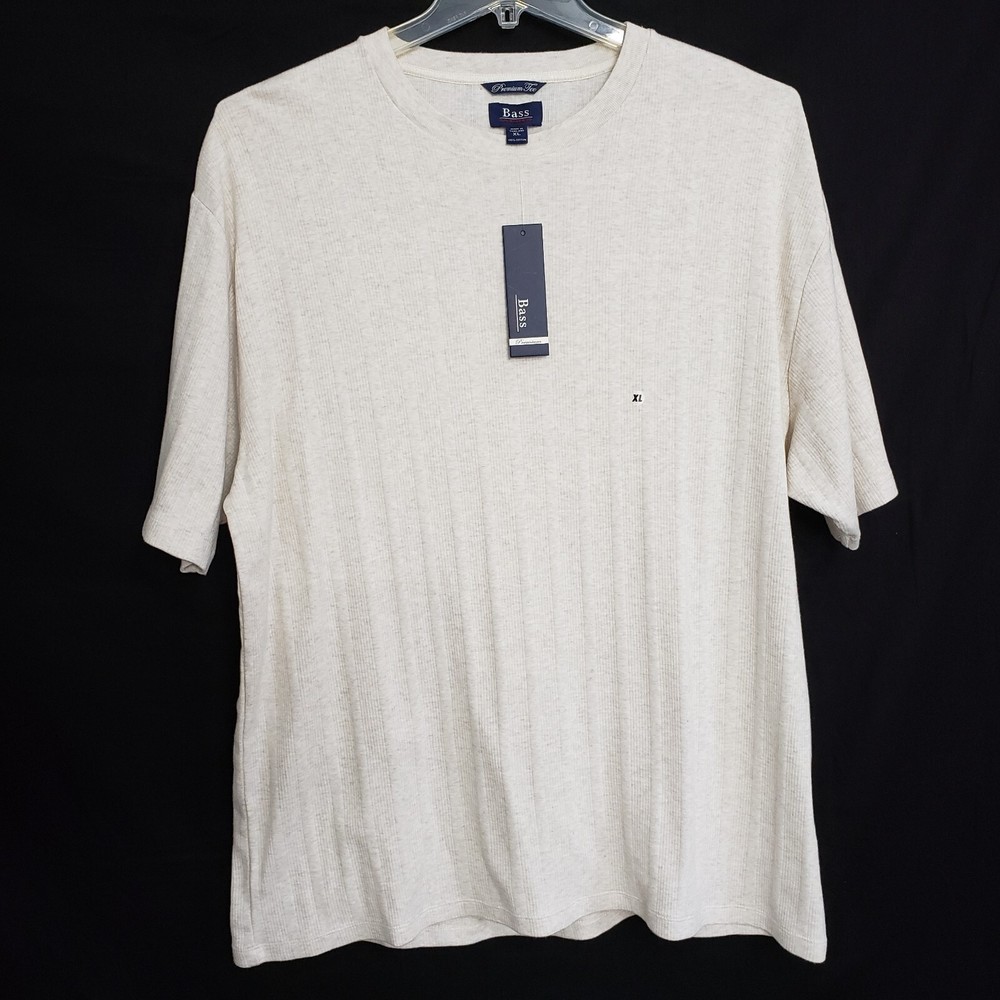 G.H. Bass and Co. Men’s XL Short Sleeve Shirt Premium Tee Heather Oatmeal NEW