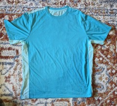 BCG Men’s T-Shirt Athletic Performance Top Aqua/Turquoise Dark L