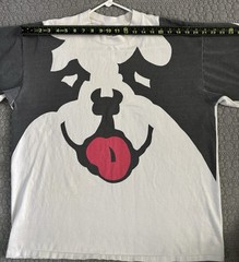 Vtg Big Dogs Dog Face T Shirt XL All Over Print USA Single Stitch 90’s Graphic T