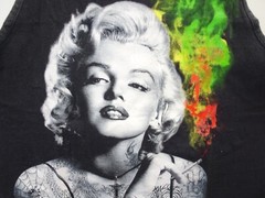 Marilyn Monroe Kush Weiv Gear Weed Smoking Joint Tank Top XL Black Streetwear