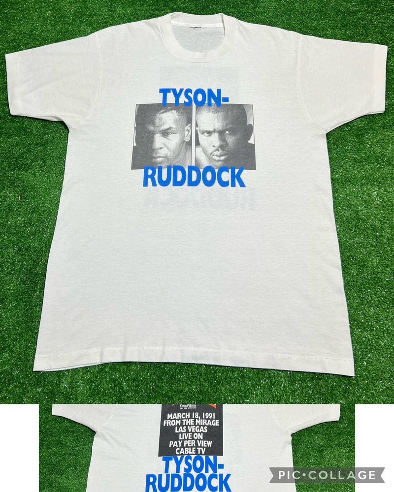 Vintage 1991 Mike Tyson VS Ruddock Mirage Las Vegas Fight T-Shirt Promo 90s XL