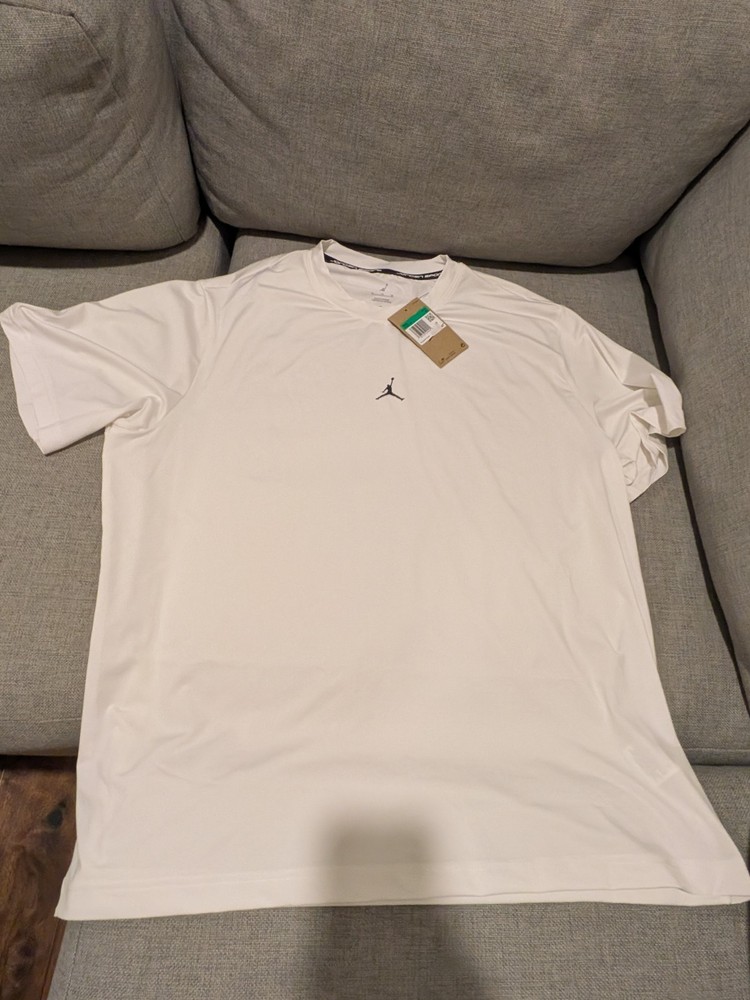 NWT Nike Jordan Sport Men’s Dri-FIT Short-Sleeve Top White XL IF0882-100 Jumpman
