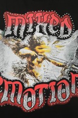 NEW Mixed Emotion Angel Rhinestone Sleeveless Black Graphic Tee