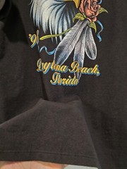 Vintage Bike Week 1998 Daytona Beach FL Eagle Rose Graphic Print T-Shirt USA