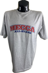 Mecca USA Vintage Y2K Hip Hop Varsity Script Graphic Tee Gray Size L NWT