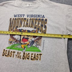 Vintage Looney Tunes Tasmanian Devil Taz Shirt WEST VIRGINIA Football Cartoon