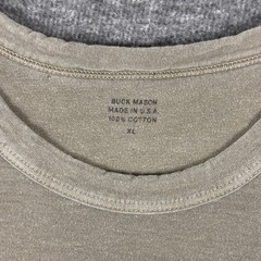 Buck Mason Shirt Mens XL Brown Cotton Crewneck Curved Hem Tee T-Shirt USA Soft