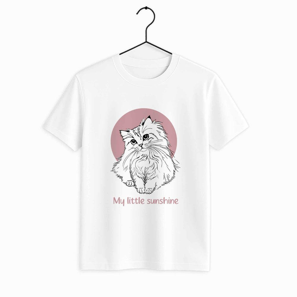 Pet Portrait Line Art Dog Cat Gift Unisex Crewneck T-shirt S-5XL