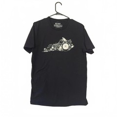 KY for KY Black Kentucky Outline Occult Witchy T-Shirt Uni Size M