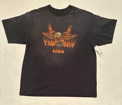 Men’s Biker Boxy Harley Eagle Style Tshirt Sz Medium Distressed Look NWT