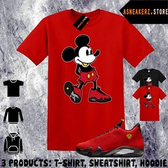 Tee Shirt Matching AJ 14 Ferrari 2025 Match Sneaker Sneakerhead M Mouse T-Shirt