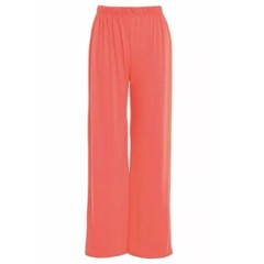 Ladies Palazzo Wide Leg Flared Elasticated Stretch Plain Trousers Womens Wide