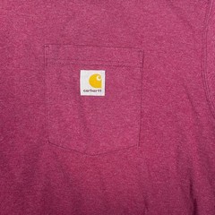 Carhartt K87 Pocket T-Shirt Mens 2XL Loose Fit Burgundy Heavyweight Tee