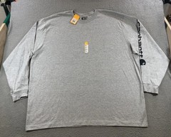 Carhartt Shirt Mens 3XL Gray Long Sleeve Loose Fit Logo K231 Graphic Workwear
