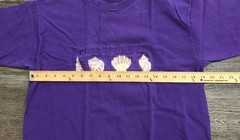 Vtg Vintage Puerto Rico Seashells Mens Large Purple Single Stitch Tee T Shirt