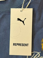 Puma Represent Blue Dusk Cotton Short Sleeve Graphic Shirt Size Extra Small