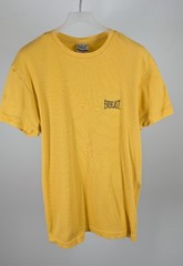 Vintage 90s Everlast Ribbed Muscle T-Shirt XL Yellow Cotton Athletic Bodycon