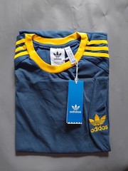 MENS ADIDAS ORGINALS CLASSIC THREE STRIPES EMBROIDERED SHORT SLEEVE TSHIRT