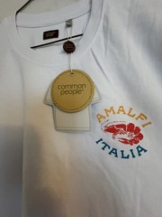 NWT Common People Mens XL White Heavyweight Graphic T Shirt . Amalfi Italia