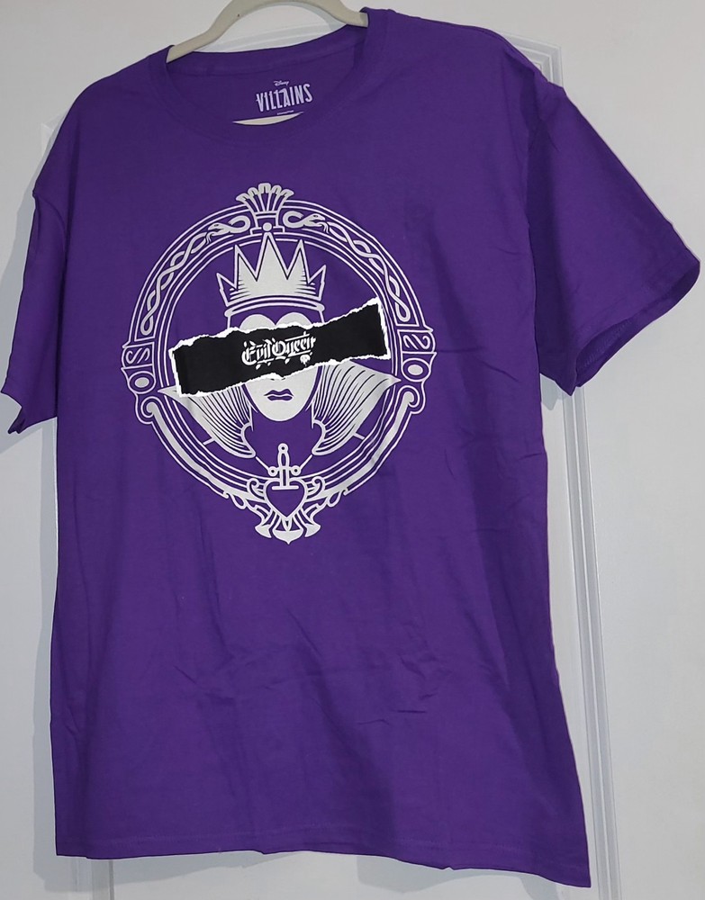Disney Villains Evil Queen Purple Adult Graphic T Shirt M Medium NEW Loot Crate