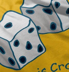 Life Is Crap Gambling Dice Gambler Bad Luck Womens or Mens Crewneck T Shirt Tee