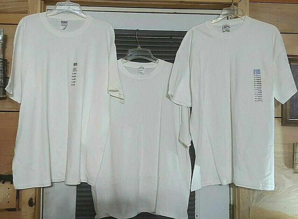 Gildan/Hanes mans white t shirts total 3 size xl