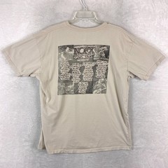 NOFX Tshirt Mens XL Beige Black Final Tour Skull Thrash Skate Punk Rock Band