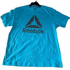 Reebok Mens Delta Cotton Jersey Tee Shirt -Capri Breeze-Size L -Brand New w Tags