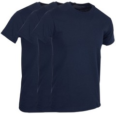 BILLIONHATS 6 Pack Navy Blue Men’s Cotton T-Shirts Short Sleeve Bulk (MEDIUM)