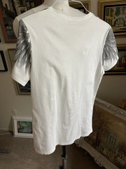 MM STUDIO White T-shirt Mens L Made In ITALY Cotton