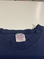 Vintage Pluma Blank T Shirt Sz L Navy Made In USA Heavyweight Grunge 90s