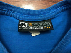 ZEN MECHANICS SUPER LOGO T SHIRT MENS MEDIUM BLUE RED YELLOW OLD SCHOOL WISDOM M